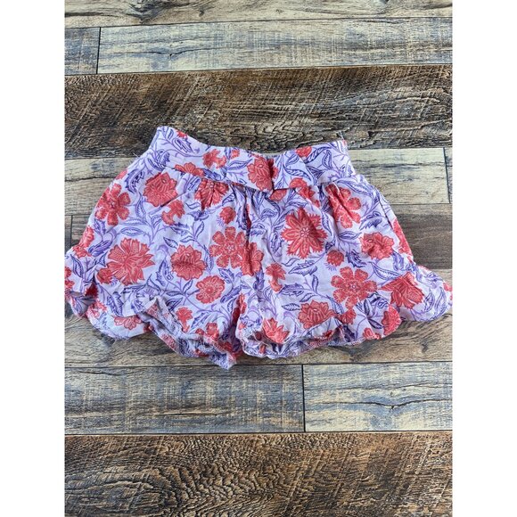 Janie & Jack Toddler Girls Shorts Floral Ruffle Hem Pull On Cotton 2T - Picture 1 of 6